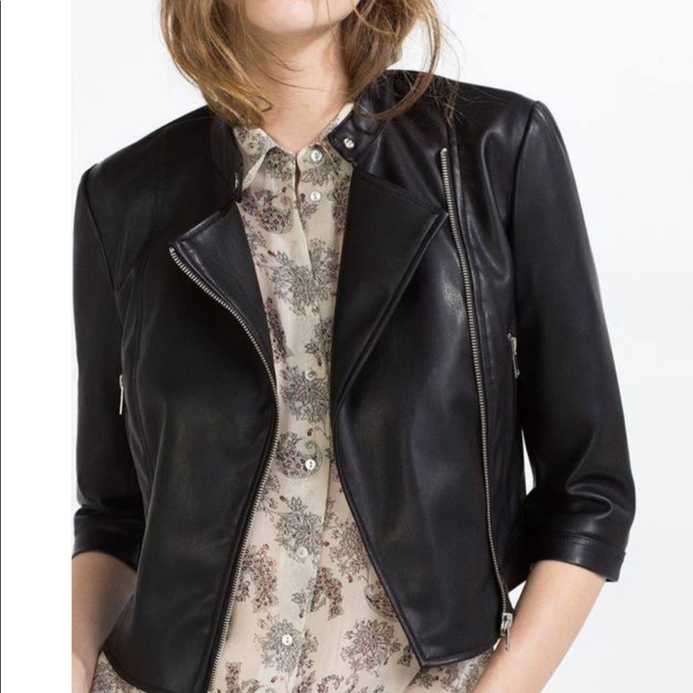 NWOT Zara faux leather jacket